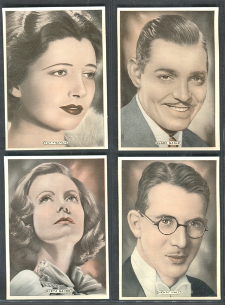 1935 Ardath Film, Stage and Radio Stars Complete Set of (25) Cards