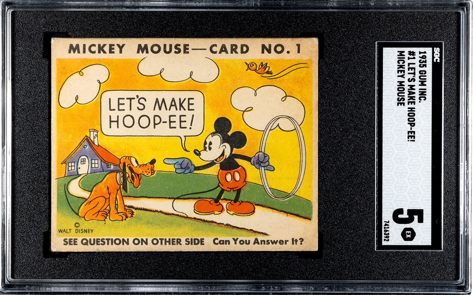 R89 Gum Inc Mickey Mouse #1 Lets Make Hoop--ee! SGC5 EX