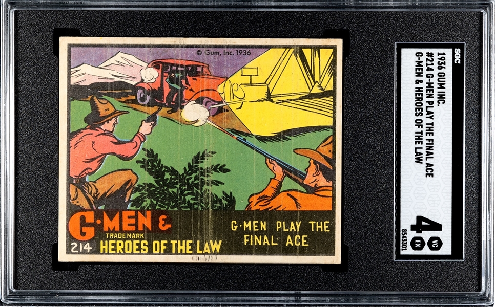 R60 Gum Inc G-Men and the Heroes of the Law #214 G-Men Play the Final Ace SGC4