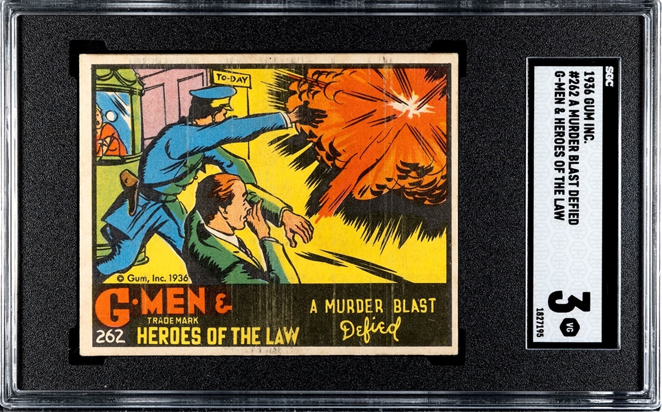 R60 Gum Inc G-Men and the Heroes of the Law #262 A Murder Blast  SGC3