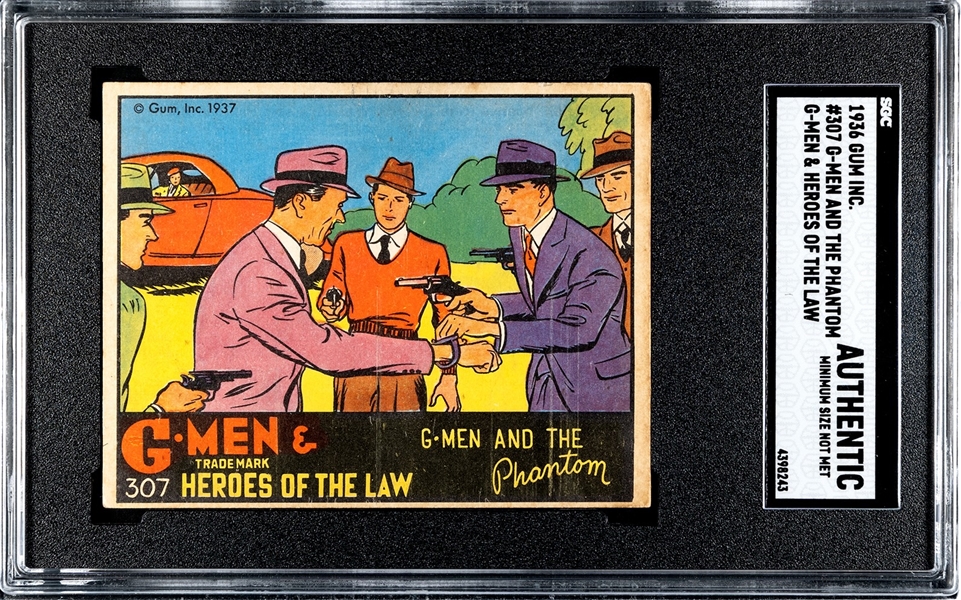 R60 Gum Inc G-Men and the Heroes of the Law #307 G-Men and the Phantom SGC Auth