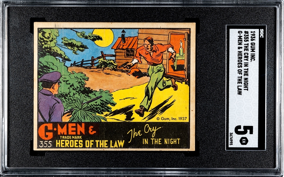 R60 Gum Inc G-Men and the Heroes of the Law #355 The Cry in the Night SGC5