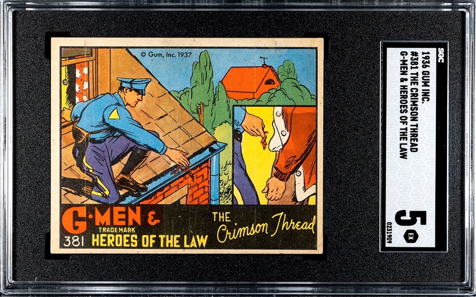 R60 Gum Inc G-Men and the Heroes of the Law #381 The Grimson Thread SGC5