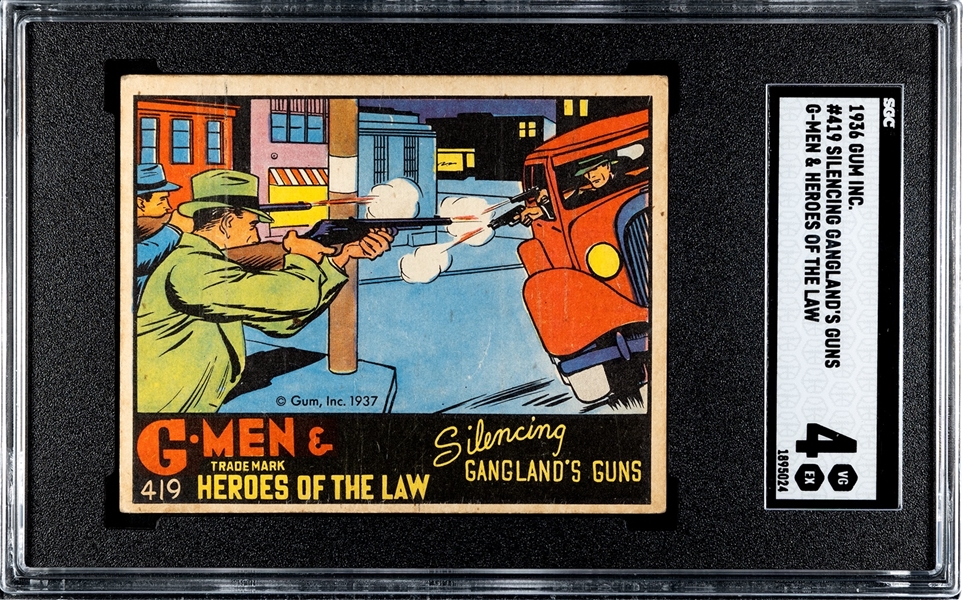 R60 Gum Inc G-Men and the Heroes of the Law #419 Silencing Gangland's Guns SGC4