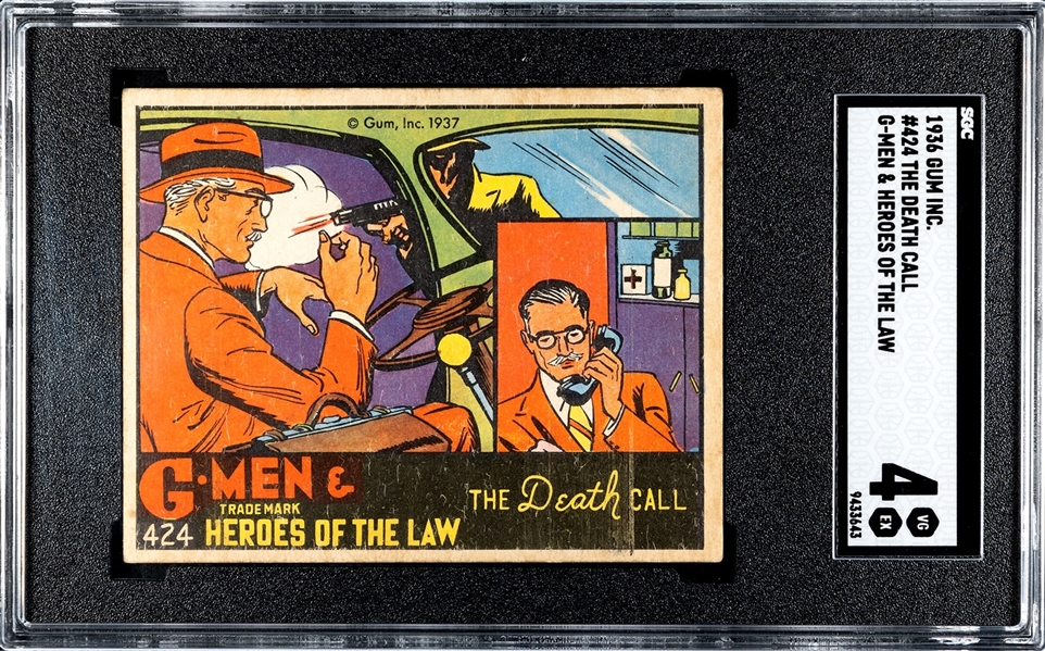 R60 Gum Inc G-Men and the Heroes of the Law #424 The Death Call SGC4