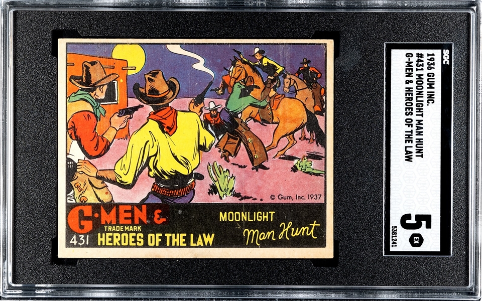 R60 Gum Inc G-Men and the Heroes of the Law #431 Moonlight Man Hunt SGC5