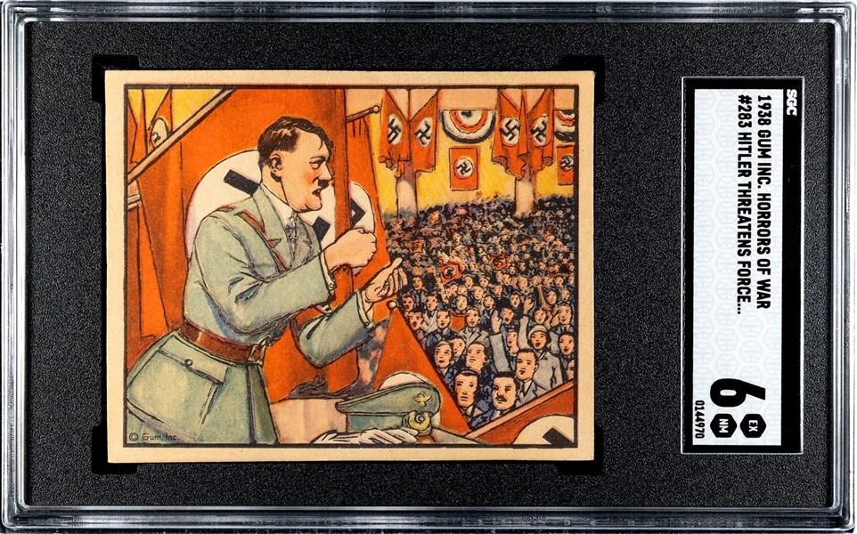 R69 Gum Inc Horrors of War #283 Hitler Threatens Force SGC6 EX-MT