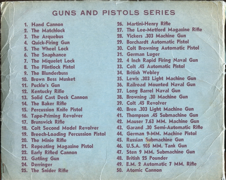 V339-6 Parkhurst Guns and Pistols Album