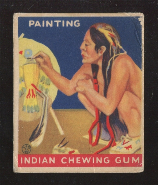 R73 Goudey Indian Gum #151 Painting Blank Back Type Card