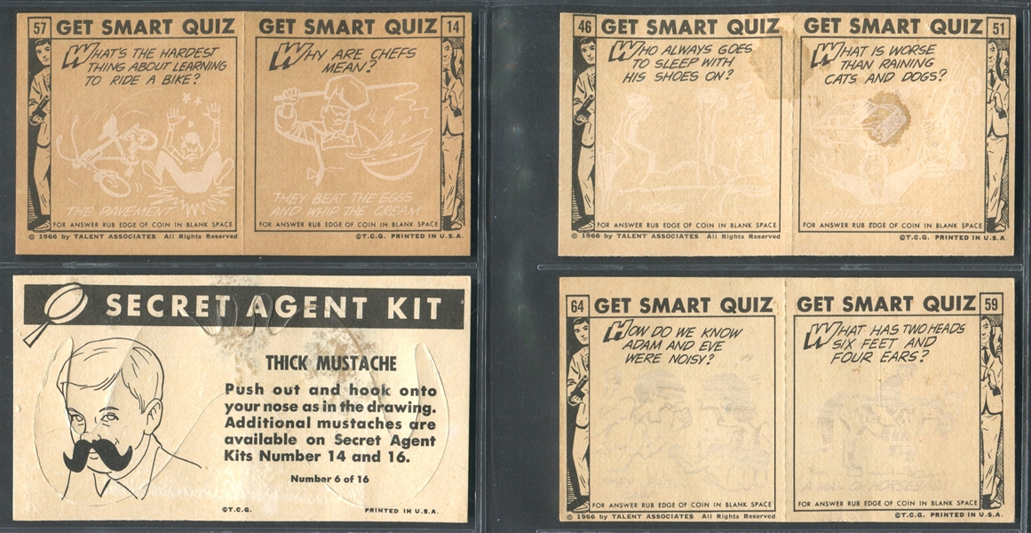 1966 Topps Get Smart Lot of (9) Panels and (1) Secret Agent Kit Card