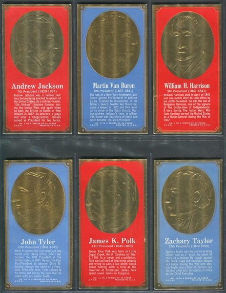 1965 Topps Embossed Presidents and Famous Americans Complete Set of (44)