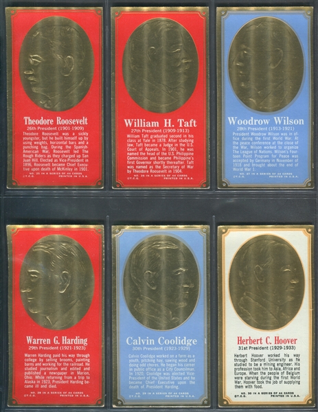 1965 Topps Embossed Presidents and Famous Americans Complete Set of (44)