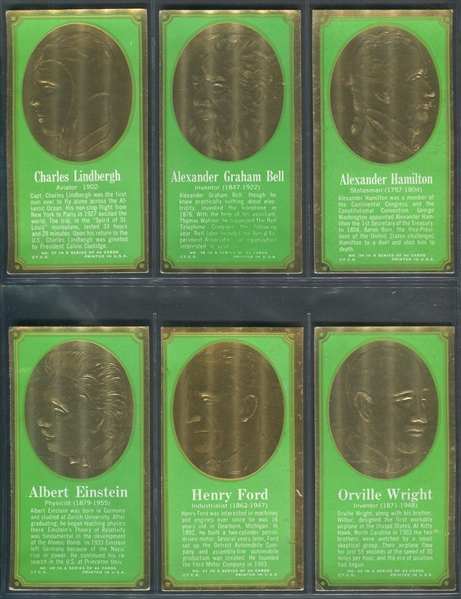 1965 Topps Embossed Presidents and Famous Americans Complete Set of (44)