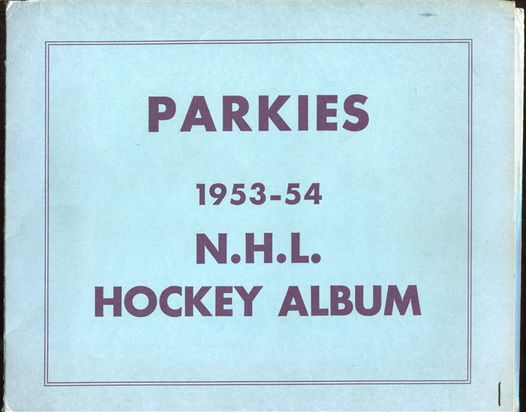 1953-54 Parkhurst Parkies N.H.L. Hockey Album