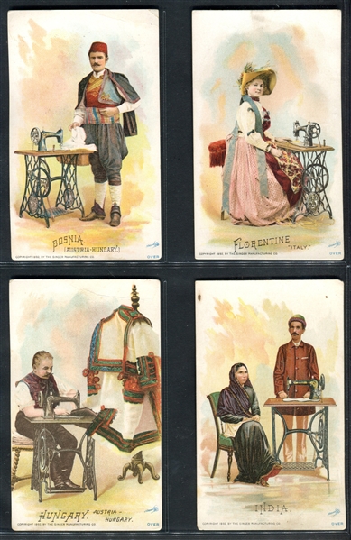 H639 Singer Sewing Costumes of All Nations Lot of (19) Cards