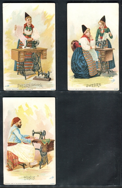 H639 Singer Sewing Costumes of All Nations Lot of (19) Cards