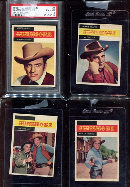 1958 Topps “TV Westerns” Complete Set of (71) Cards