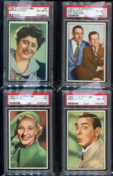 1952 Bowman T.V. and Radio Stars Complete Set of (36) Cards