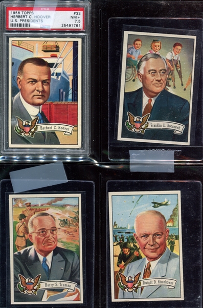 1956 Topps Presidents Complete Set of (36) Cards