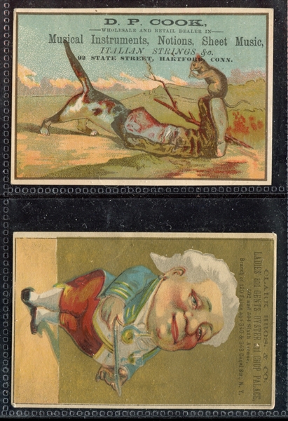 19th Century Trade Card Lot of (8) Mostly Tobacco/Cigarette Cards