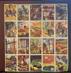 F213-8I Coca Cola "Our America : Steel" Complete (20) Card Set on Uncut Sheet