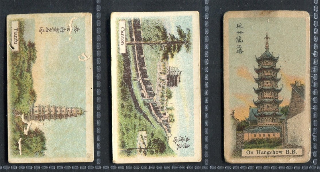 T498 Murai Cigarettes Chinese Pagodas Lot of (3) Cards