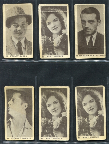 C142-1 Tobacco Products Corp Sepia Film Stars Lot of (21) Cards