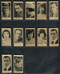 W-UNC Movie Stars (Like T85 Strollers) Numbered Blank-Back Lot of (13) Cards