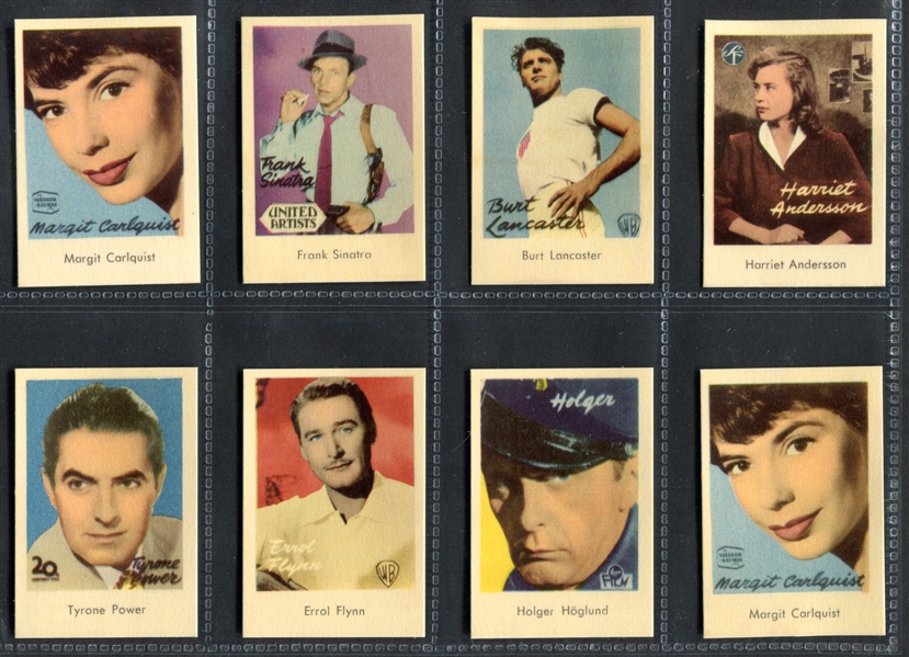 1960's Dutch Movie Star Card Lot of (56) Cards