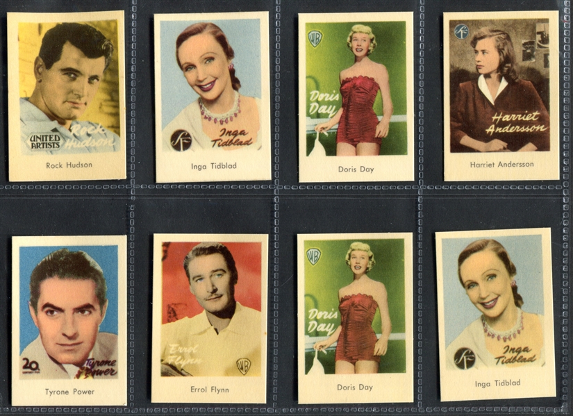 1960's Dutch Movie Star Card Lot of (56) Cards