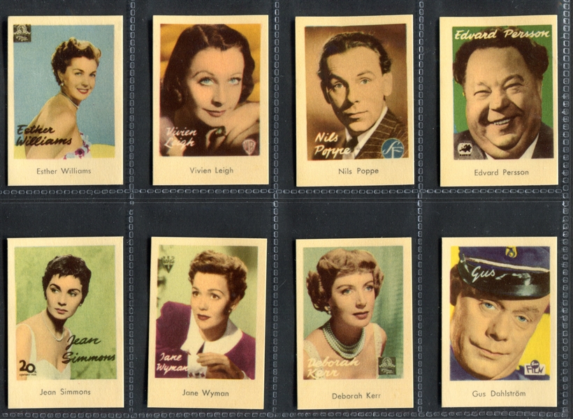 1960's Dutch Movie Star Card Lot of (56) Cards