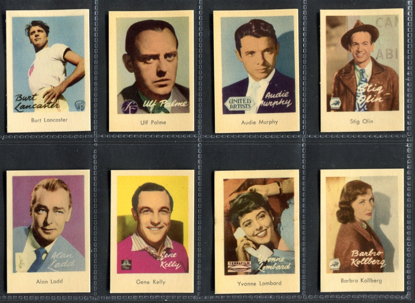 1960's Dutch Movie Star Card Lot of (56) Cards