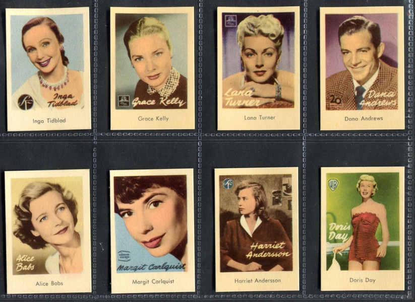 1960's Dutch Movie Star Card Lot of (56) Cards