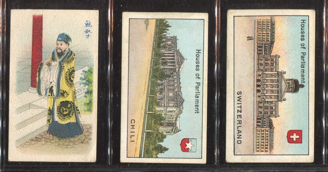 1910's Pirate Cigarettes Lot of (3) Chinese Tobacco Cards