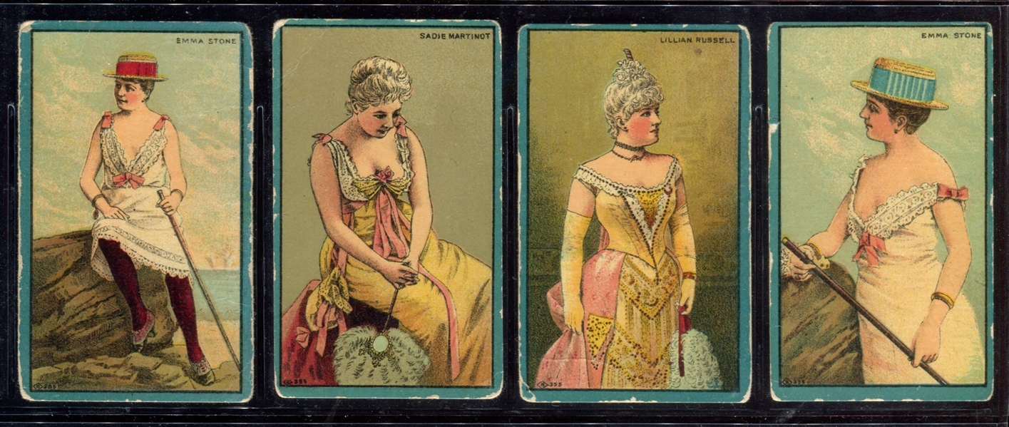 N489 Mexican Puffs (Blue Border) Actresses Lot of (4) Different