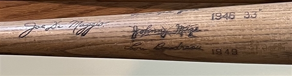 1946/1949 Louisville Slugger Hillerich & Bradsby Vault Baseball Bat with Multiple Name Brands Including Joe DiMaggio