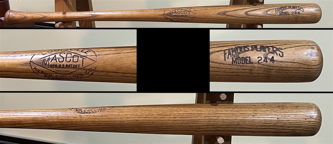 Fantastic Early Hilton-Collins Louisville Mascot Baseball Bat