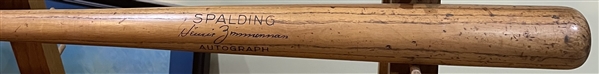 Fantastic Spalding Autograph Model Heine Zimmerman Baseball Bat