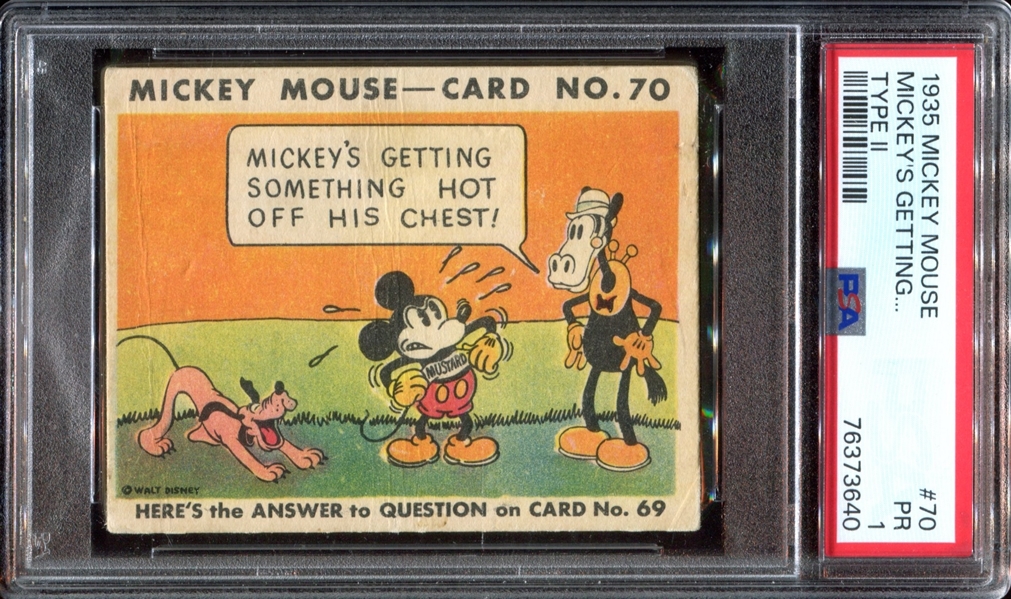 R89 Gum Inc Mickey Mouse #70 Mickey's Getting Something... PSA-Graded