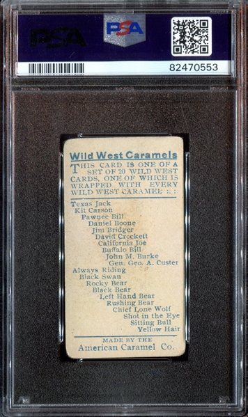 E49 American Caramel Wild West Caramels Sitting Bull PSA2 Good