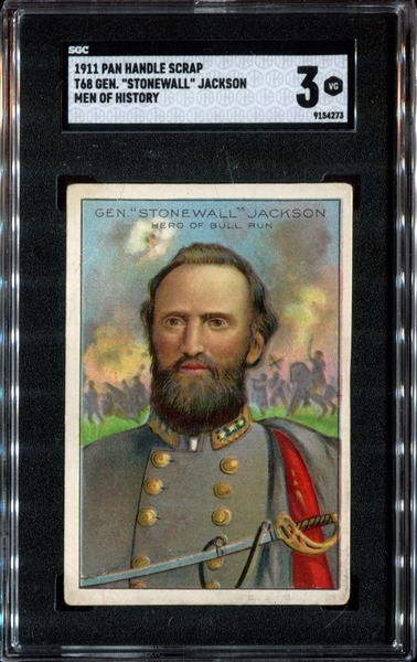 T68 Pan Handle Scrap Men of History General Stonewall Jackson SGC3 VG