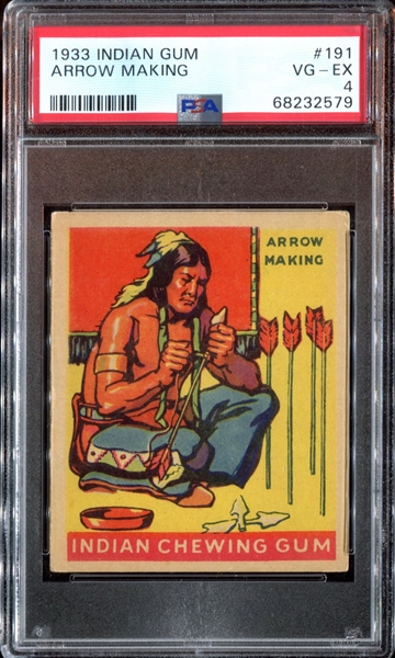 R73 Goudey Gum Indian Gum #191 Arrow Making PSA4 VG-EX