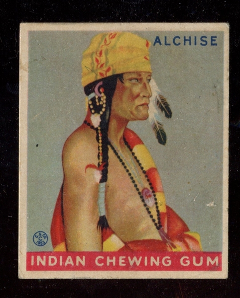 R73 Goudey Gum Indian Gum Series of 288 #206 Alchise