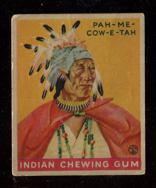 R73 Goudey Gum Indian Gum Series of 288 #168 Pah-Me-Cow-E-Tah