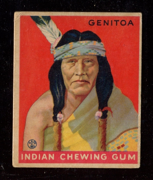 R73 Goudey Gum Indian Gum Series of 288 #156 Genitoa