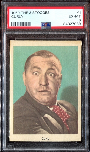 1959 Fleer Three Stooges #1 Curly PSA6 EX-MT