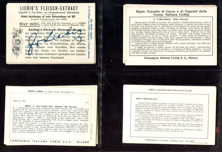 1900's-1950's Liebig Complete Card Set of (8) Different