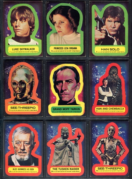 1977 Topps Star Wars Stickers Lot of (28) 