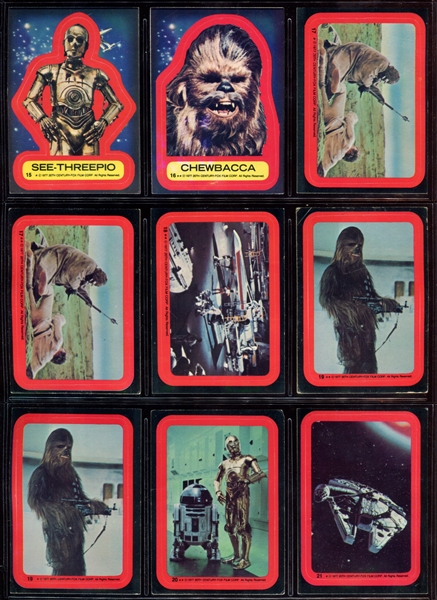 1977 Topps Star Wars Stickers Lot of (28) 