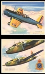 UO02 Richfield Gasoline Airplanes (With Insignia) Near Set (10/12) Cards